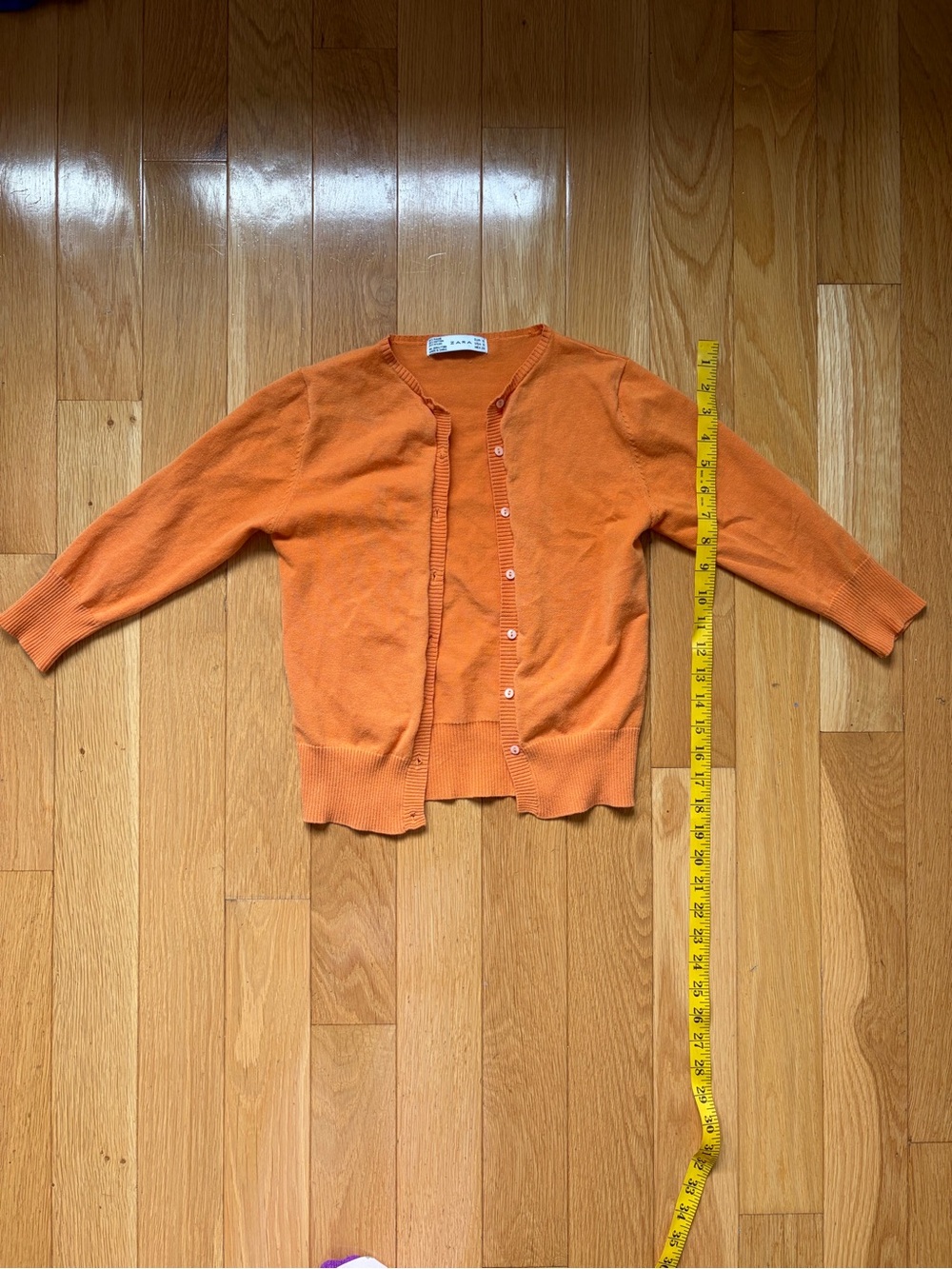 Zara Orange Button-Front Women's Cardigan